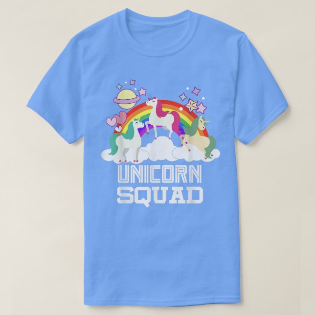 Unicorn Squad Rainbow Fantasy Fairy Tale  T-Shirt (Design vorne)