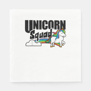 Unicorn Squad Rainbow Unicorns Lover Funny T - Shi Serviette