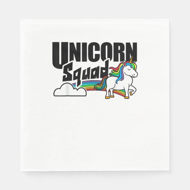 Unicorn Squad Rainbow Unicorns Lover Funny T - Shi Serviette (Vorderseite)