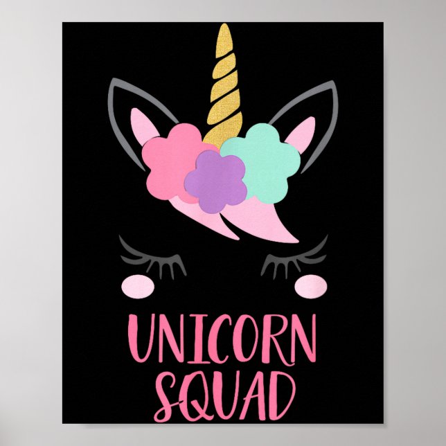 Unicorn Squad Unicorn Gift  Poster (Vorne)
