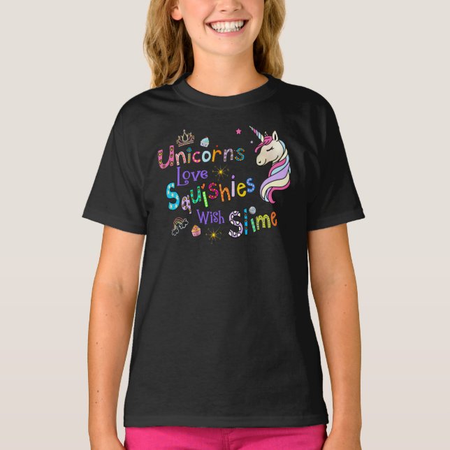 Unicorn Squishies Slime T - Shirt (Vorderseite)