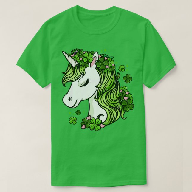 Unicorn St Patricks Day T-Shirt (Design vorne)