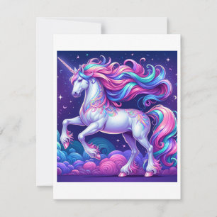 Unicorn Studie G - Fantasy AI Feiertagskarte