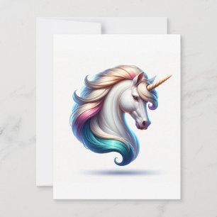 Unicorn-Studie R - Fantasy AI Feiertagskarte