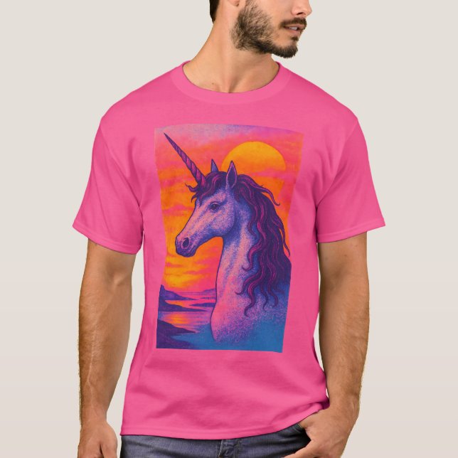 Unicorn Sunset Vibes T-Shirt (Vorderseite)
