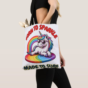 Unicorn Surfer Rainbow Surfen Cool