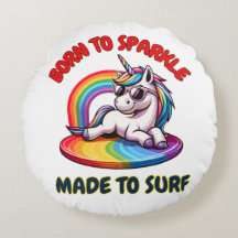 Unicorn Surfer Rainbow Surfen Cool