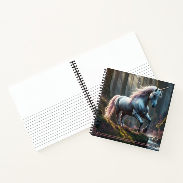 Unicorn Symbolismus Hardcover Notizbuch (Innenseite)