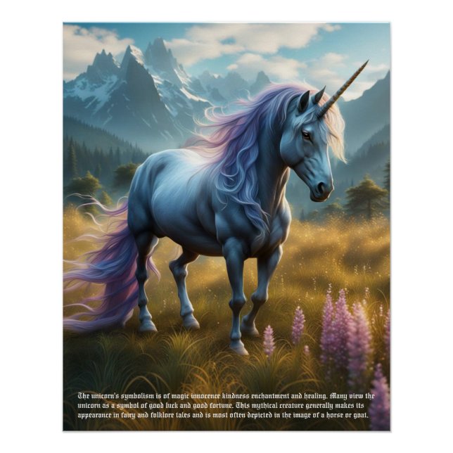 Unicorn Symbolismus Poster (Vorderseite)