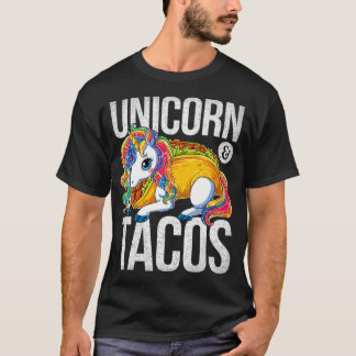 Unicorn Tacos T Girls Kinder Rainbow Taco T-Shirt