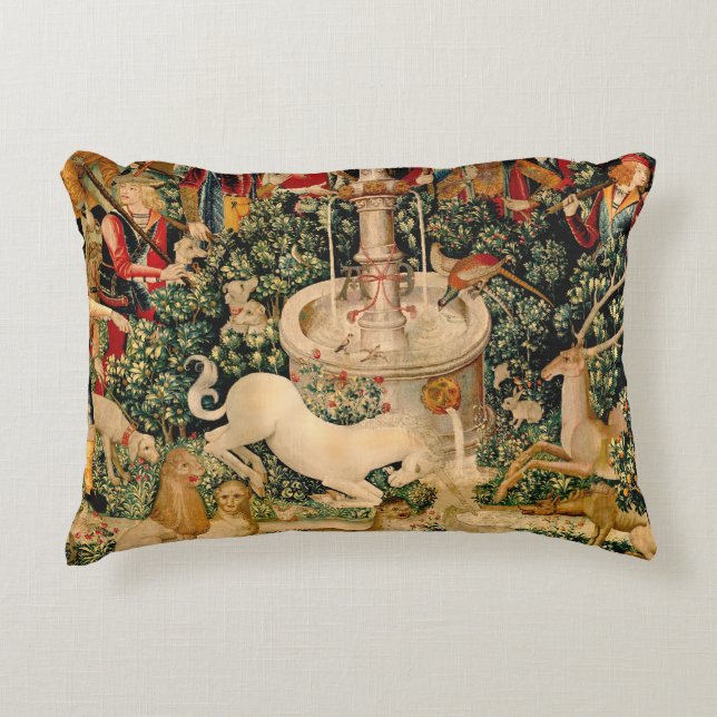 Unicorn Tapestries gefunden Legende Mythisch Dekokissen (Vorderseite)