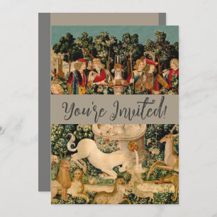 Unicorn Tapestries gefunden Legende Mythisch Einladung