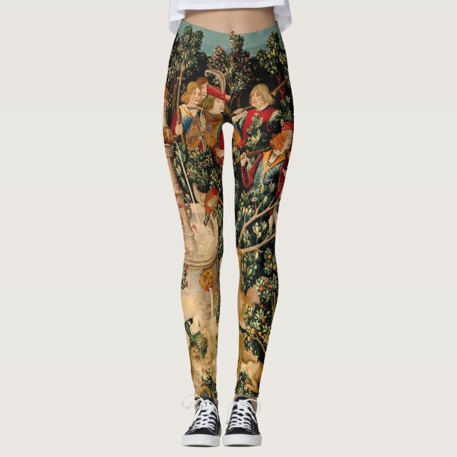 Unicorn Tapestries gefunden Legende Mythisch Leggings (Vorderseite)