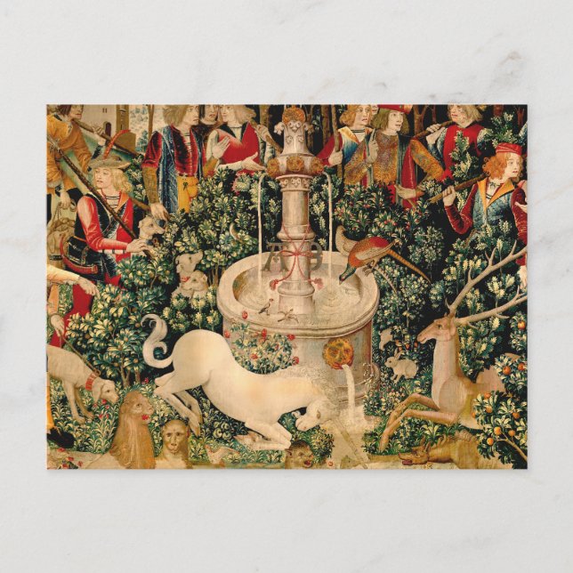 Unicorn Tapestries gefunden Legende Mythisch Postkarte (Vorderseite)