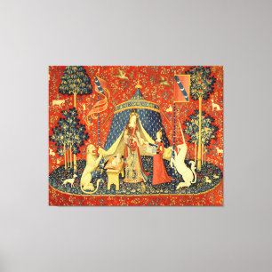 Unicorn Tapestries Lady Legend Mittelalter Leinwanddruck