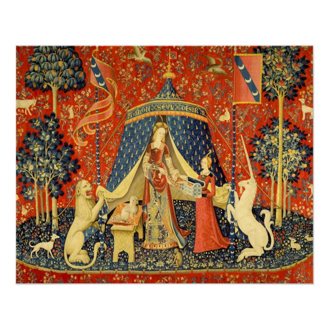 Unicorn Tapestries Lady Legend Mittelalter Poster (Vorderseite)