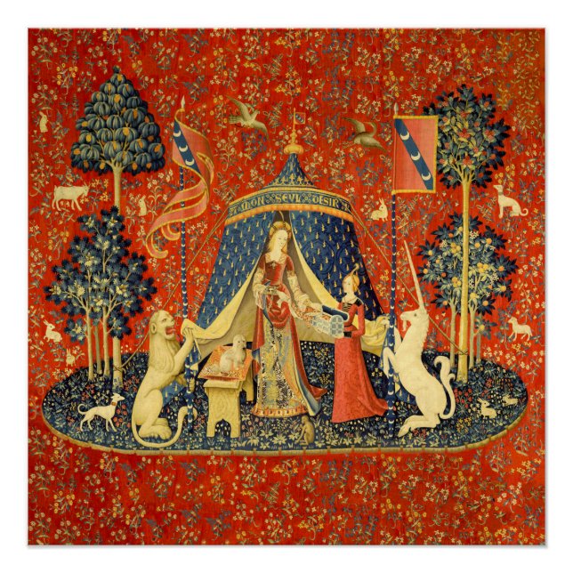 Unicorn Tapestries Lady Legend Mittelalter Poster (Vorderseite)