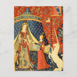 Unicorn Tapestries Lady Legend Mittelalter Postkarte