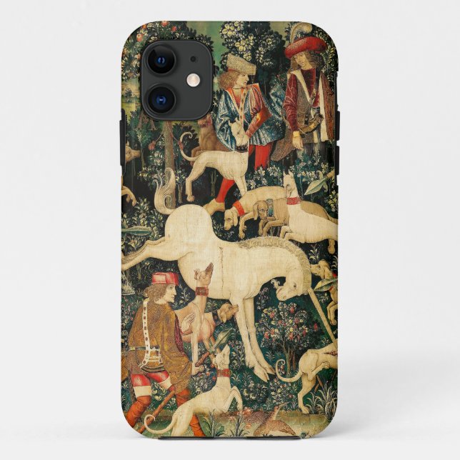 Unicorn Tapestries Mittelalterliche Klassische Ver Case-Mate iPhone Hülle (Rückseite)