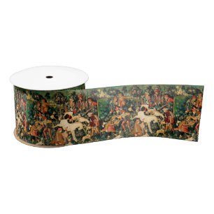 Unicorn Tapestries Mittelalterliche Klassische Ver Satinband