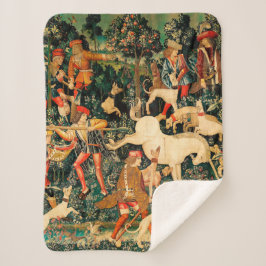 Unicorn Tapestries Mittelalterliche Klassische Ver Sherpadecke