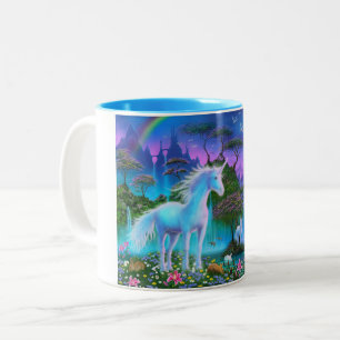 Unicorn-Tasse (weißer Griff) Zweifarbige Tasse