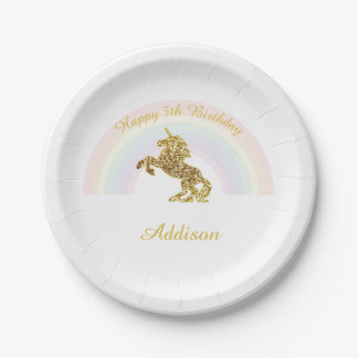 Unicorn-Teller für Geburtstage Pappteller