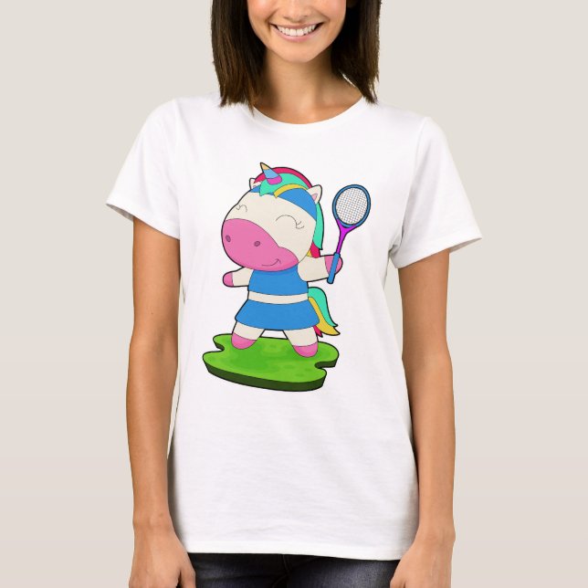 Unicorn Tennis Tennis racket T-Shirt (Vorderseite)