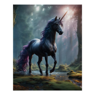 Unicorn "The Black" Poster