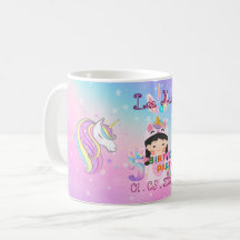 Unicorn-Themed 5. Geburtstagsparty Tasse Souvenir