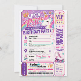Unicorn Themed Birthday Invitation Spinnations Einladung