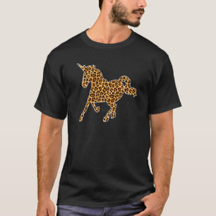Unicorn Tiere Print Leopard Mädchen Frauen für H T-Shirt