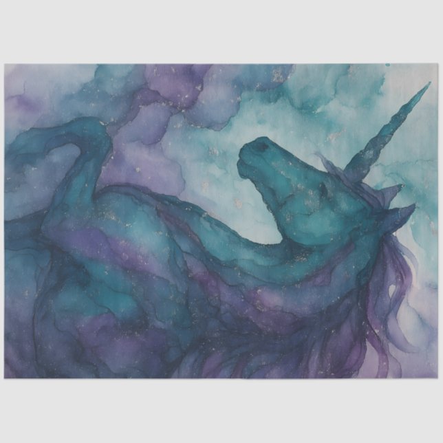 Unicorn Tissue - Alcohol Ink Style Seidenpapier (Vorderseite)