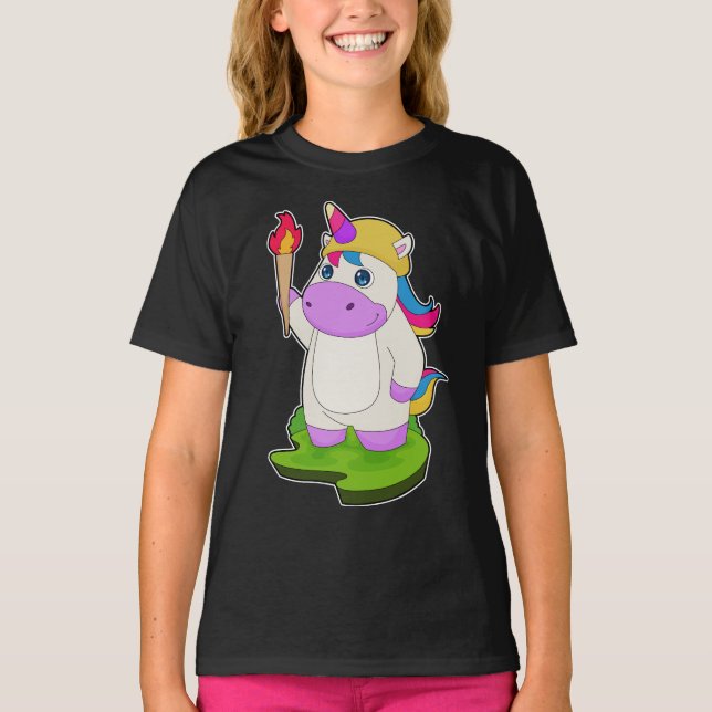 Unicorn Torch T-Shirt (Vorderseite)