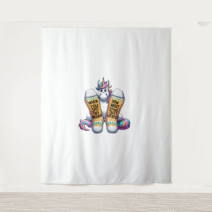 Unicorn tragend Socken Männer Frauen Kinder Teens Wandteppich