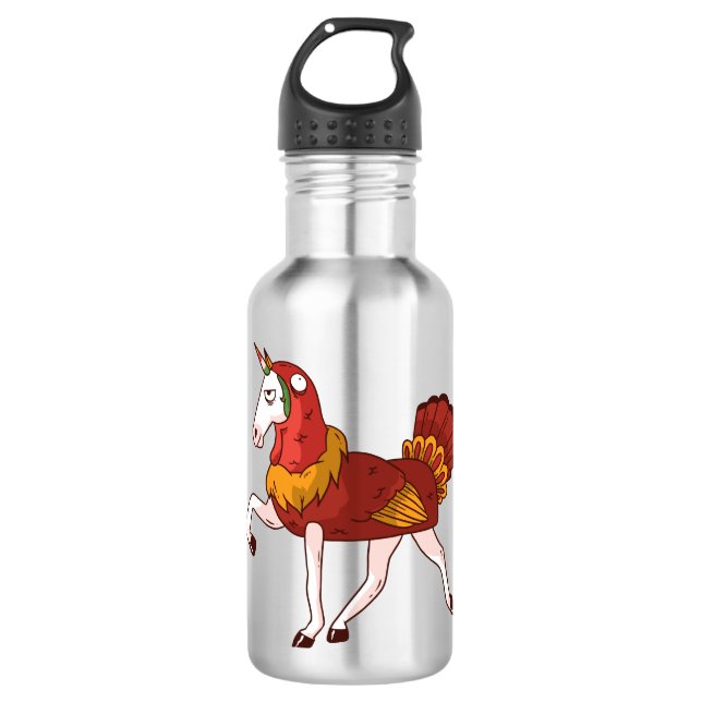 Unicorn Turkey Costume Edelstahlflasche (Vorderseite)