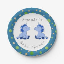 Unicorn Twin Boy Baby Dusche Party