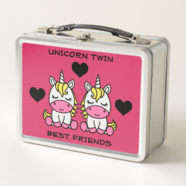 Unicorn Twin Sister Metall Brotdose