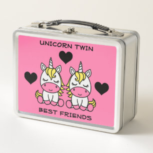 Unicorn Twin Sister Metall Brotdose