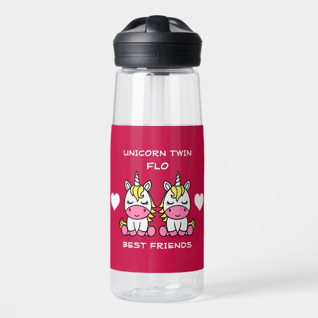 Unicorn Twin Sister Trinkflasche (Vorne)