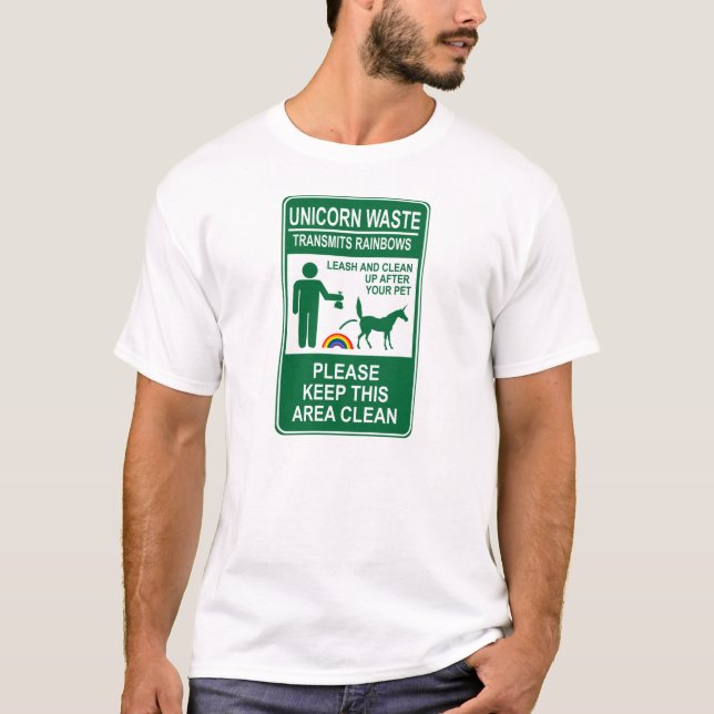Unicorn-überschüssiger Zeichen-T - Shirt (Vorderseite)