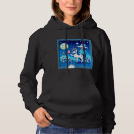 Unicorn UFO Selfie: Square Land (Pixel Art) #5 Hoodie