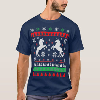 Unicorn Ugly Christmas Sweater Ugly Weihnachts-Jum T-Shirt