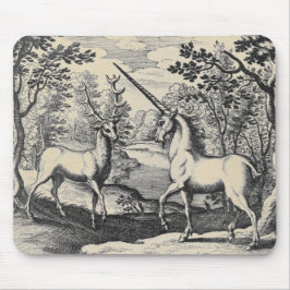 Unicorn und Deer Stag Mousepad