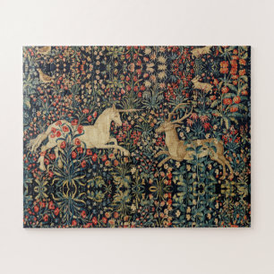 UNICORN UND DEINE, BLUME, WALDTIERE, blumenreich Puzzle