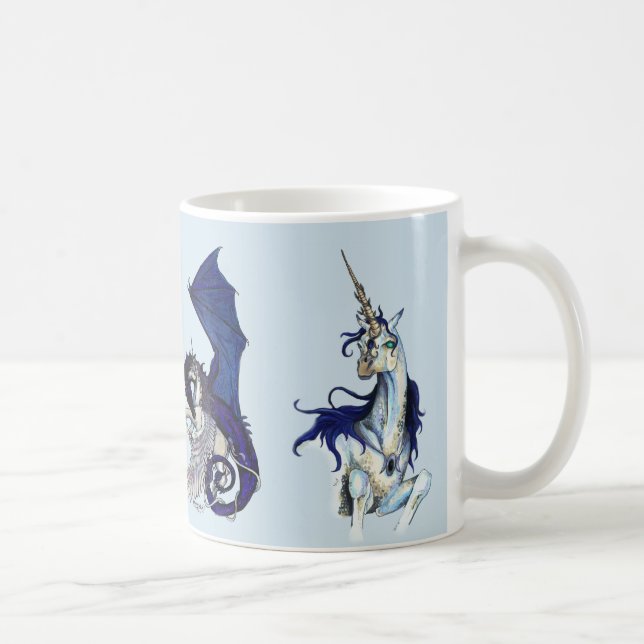 Unicorn und Drache-Tasse Kaffeetasse (Rechts)