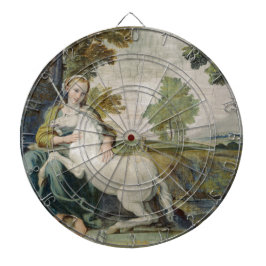 Unicorn und eine junge Frau (von Domenichino) Dartscheibe