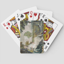 Unicorn und eine junge Frau (von Domenichino) Spielkarten