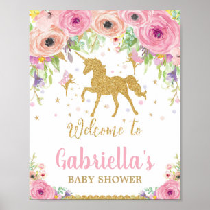 Unicorn und Fairy Baby Dusche Begrüßungsgeschenk M Poster