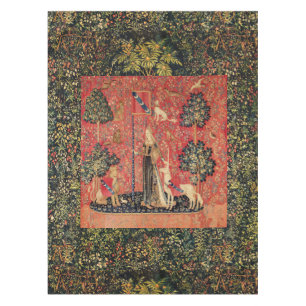 UNICORN UND GOTISCHE FANTASIE-BLUMEN, BLUMENmotive Tischdecke